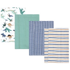 Luvable Friends Hudson Baby Flannel Burp Cloths 4pk Set - 1 of 2