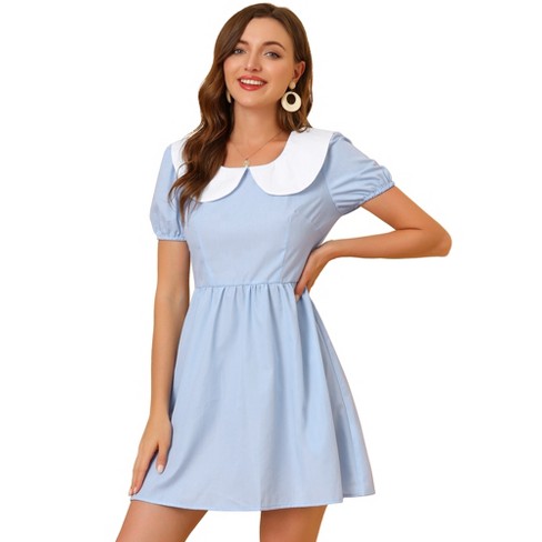 Short sleeve 2024 dress with collar