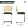 Bencmate Dining Chairs Counter Height Bar Stools Set of 2, Upholstered PU Leather Barstools, 30 inch, Green, 17.7"*18.9"*37.4" - 2 of 4