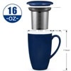 16 OZ Teacup, Ceramic Tea Cup with Removable Stainless Steel Infuser and Lid, Microwave and Dishwasher Safe, A Great Tea Gift for Tea drinkers - 2 of 4