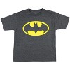 Seven Times Six Batman Boys Shirt Classic Logo Bat Symbol GREAT T-Shirt Grey - 3 of 4