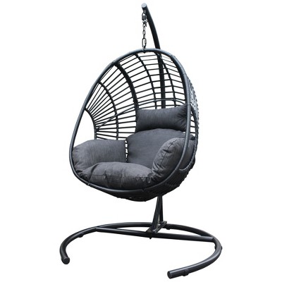 NicBex Indoor Outdoor Hanging Egg Chair with Cushion and C Type Base for Patio Bedroom Porch Garden