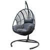 Okak PE Wicker Egg Swing Chair with Stand,Indoor/Outdoor Hanging Chair with Cushion,Swing Egg Chair for Patio,Garden,Backyard - 4 of 4