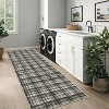 Geometric Striped Runner Rug, Washable Low-Pile Non-Slip Floor Cover for Hallway, Kitchen, Laundry, Bedroom, Stain-Resistant Indoor Carpet - 2 of 4