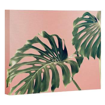 8" x 10" Ann Hudec Monstera Blush Unframed Wall Canvas Pink - Deny Designs
