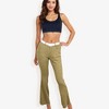 Anna-Kaci Women's High Waist Flare Jeans With Frayed Hem And Classic Fit- Small, Olive Green - 2 of 4