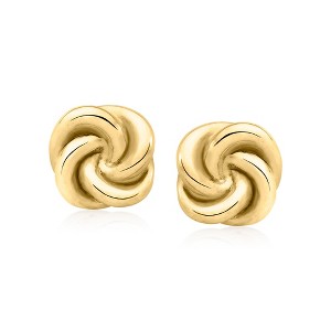 Ross-Simons Italian 18kt Gold Over Sterling Love Knot Earrings - 1 of 4