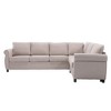 VYNXARIA Sleeper Sofa, 2 in 1 Pull Out Couch Bed,6 seater sofa bed,L Shaped Sleeper Sectional Sofa Couch,Riveted sofa,Beige - 2 of 4