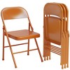 Folding Chairs Set of 4, Metal Folding Chairs for Events and Dining - 3 of 4