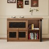 Luck Live Multifunctional Expandable Sideboard, Convertible Dining Table for Living & Dining, Walnut Color - 2 of 4
