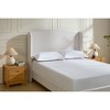 Okak Queen Size Bed Frame, Upholstered Wingback, Premium Cream White Chenille for Bedroom, Minimalist Designs - 2 of 4