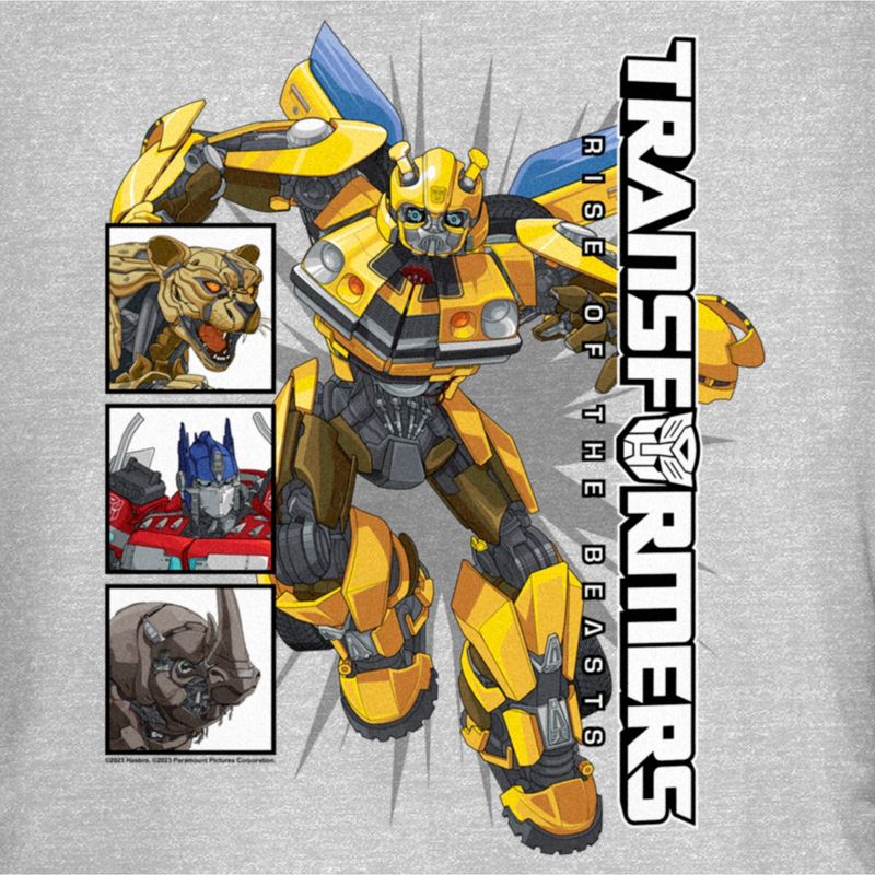 Juniors Womens Transformers: Rise of the Beasts Bumblebee Poster T-Shirt, 2 of 5