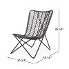 2pcs Outdoor Patio Accent Chairs, PE Wicker Armless Chairs -Merax - image 3 of 4