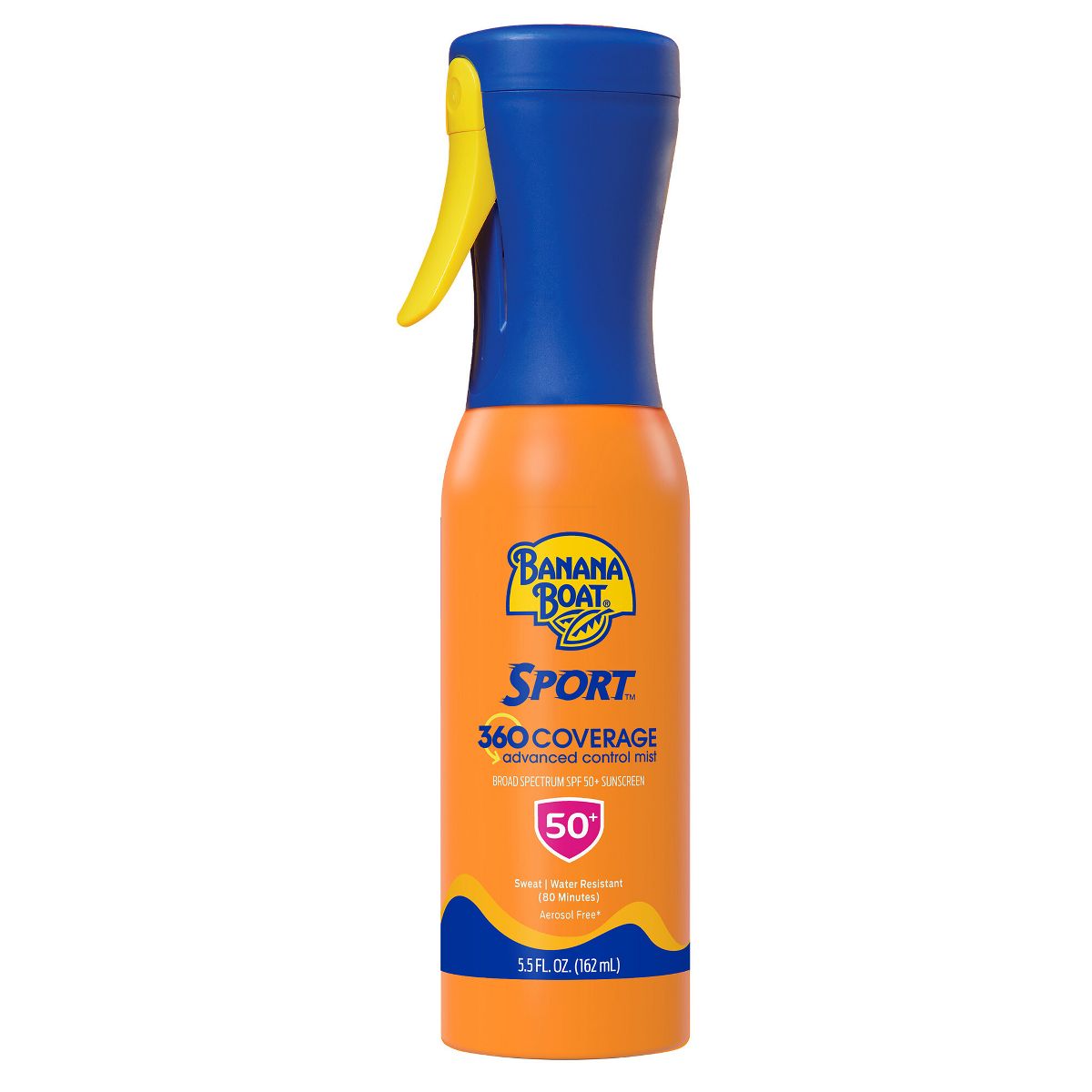 Banana Boat Sport 360 Coverage Advanced Control Mist Sunscreen Sprayer - SPF 50 - 5.5 fl oz