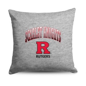 NCAA 16" Heather Gray Crisp Sweatshirt Pillow Rutgers Scarlet Knights - 1 of 4
