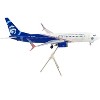 Boeing 737-800 Commercial Aircraft "Alaska Airlines" White and Blue 1/200 Diecast Model Airplane by GeminiJets - 2 of 3