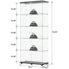 APRILSOUL Glass Display Cabinet, Double Doors, Floor Standing Display Cage, for Living Room Bedroom Office - 2 of 4