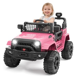 12V Kids Ride on Truck, 3 Speeds Electric Ride on Car with Parent Remote Control, Headlight, Music, Ride on Vehicle Toy for Kids Aged 3-8 - 1 of 4