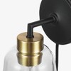 Salma 1-Light Plug-In or Hardwire Wall Sconce with Antique Brass Accent Socket and Glass Shade - Globe Electric - 2 of 4