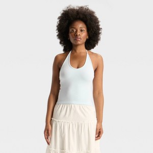 Women's Interlock Halter Tank Top - Wild Fable™ - 1 of 3
