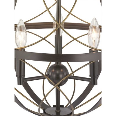 Brandywine 16" Silver Ridge and Bronze LED Pendant Light