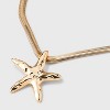 Starfish Pendant Necklace - A New Day™ Gold - 4 of 4