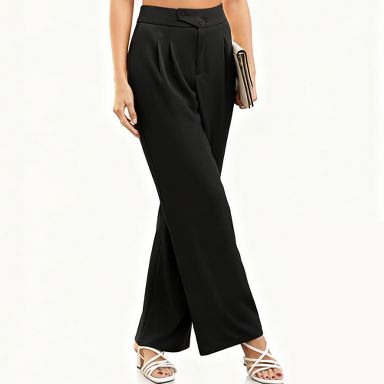 strapless open back dress Roz & Ali Pleated Wide Leg Trouser Pants main image 0
