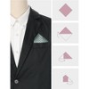 INSPIRE CHIC Men's Houndstooth Self-Fold Pocket Square for Suit 1 Pcs - 3 of 4