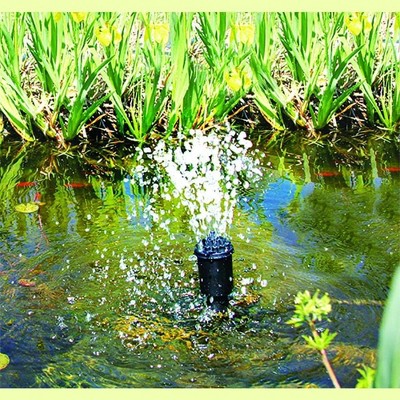 Black Plastic All-in-One Pond Fountain Nozzle Kit