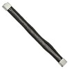 Black Bow Jewelry 23mm Stainless Steel & Black Leather Multi Strand Bracelet, 8.5 Inch - 2 of 4