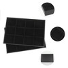 Unique Bargains Stackable Velvet Jewelry Organizer Storage Trays with Removable Dividers Set of 2 - 3 of 4