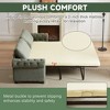 83.8'' Polyester Convertible Pullout Sofa Bed with Folding Mattress, 2-in-1 Function and High-Density Foam - 4 of 4