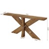 Syemin Console Tables Long Farmhouse Console Table, Sofa Table Behind Couch with Base, Entryway Hallway Accent Table, Brown, 70.87"*11.81"*33.46" - 3 of 4