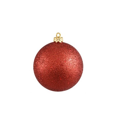 Northlight 6" Shatterproof Holographic Glitter Christmas Ball Ornament - Red