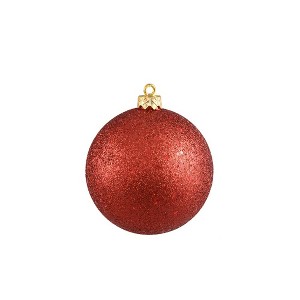 Northlight 6" Shatterproof Holographic Glitter Christmas Ball Ornament - Red - 1 of 2