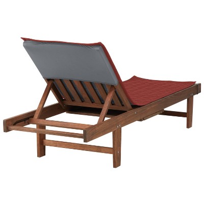 Heather Henna Water-Resistant Quilted Patio Chaise Lounge Slipcover