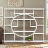 Lirago Freestanding Bookcase - 9-Tier Open Shelf Etagere with Metal Frame & Woodgrain Shelves White - 2 of 4