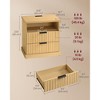 Nightstand with Charging Station - Bedside Table with 2 Drawers & Open Shelf, 2 AC Outlets & 2 USB Ports - 4 of 4