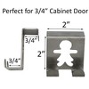 Evideco French Home Goods Over-The-Cabinet Door Hooks - Man & Woman Design, Set of 2 - Metal Hooks for 3/4" Cabinet Doors in White or Silver - 3 of 4