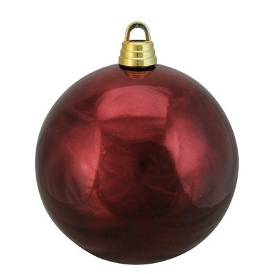 Northlight 12" Shatterproof Shiny Christmas Ball Ornament - Burgundy