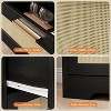 12 Drawer Dresser for Bedroom,Wood Storage Organizer with Rattan Panel Drawers and Handles - 4 of 4