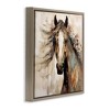 Stupell Industries Brown Horse with Florals Floating Frame Canvas Art - 2 of 4