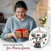 Lomsoe Funny Moose Christmas Ornaments Double Sided Ceramic Moose Ornament Animal Lover Gift Ceramic Christmas Hanging Ornaments Christmas Gift - 3 of 4