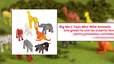 100 Piece Mini Wild Jungle Animal Educational Party Favor Set