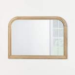 36" x 26" Wooden Mantel Decorative Wall Mirror Natural - Threshold™ designed with Studio McGee