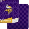 NFL Minnesota Vikings Diagonal Ghost Checker Double Sided Ultra Cozy Blanket - 2 of 3