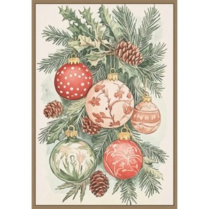 Amanti Art Christmas Ornaments I by Melloi Art Prints Canvas Wall Art Print Framed 23-in. W x 33-in. H. - 1 of 4