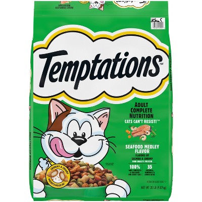Temptations Medley Seafood Flavor Dry Cat Food - 20lbs