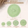 Unique Bargains Woven Braided Washable Decorative Round Placemat 4 Pcs - 2 of 4