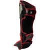 Invincible Shin & Instep: Premium Synthetic Leather Guards for Muay Thai, MMA, Martial Arts - Black/Red/Silver, Medium - 3 of 4